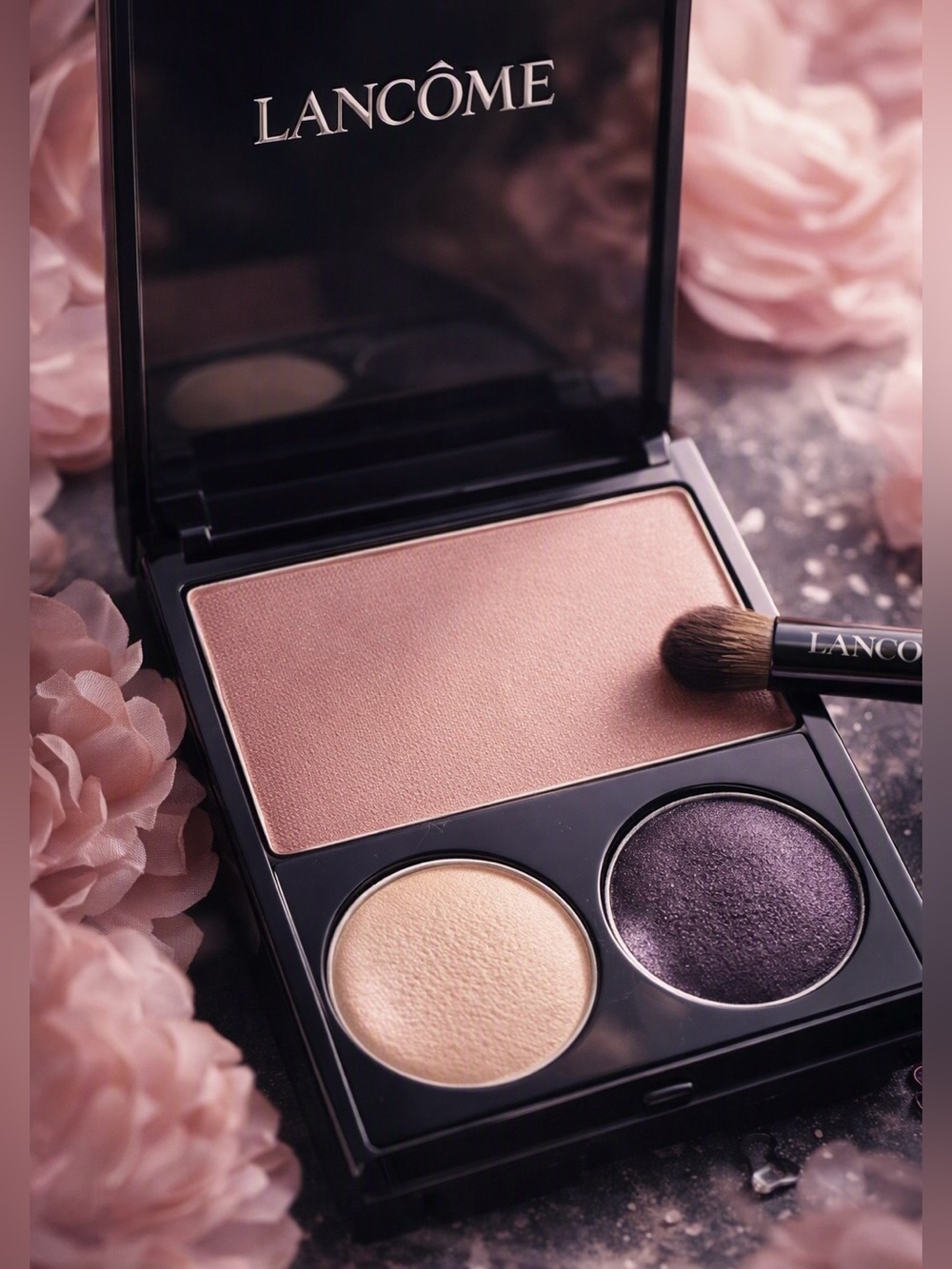 Lancome Colour Focus Eyeshadow and Blush Subtil Compact Makeup Purple Rose